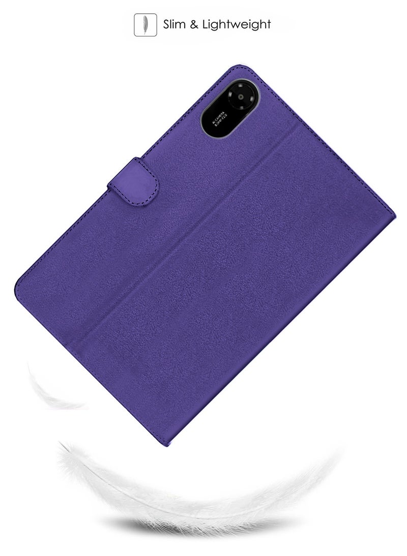 OMAKER Xiaomi Redmi Pad 2 4G 2025 (11.0 inches) OMAKER PU Leather Magnetic Closure Flip Case Cover (TCFPSR) - Eggplant Purple - Image 2